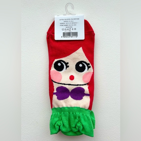 *free* add-on! NWT Ariel The Little Mermaid kawaii socks - Picture 2 of 2